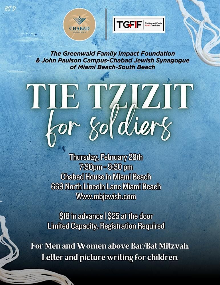 Tie Tzitzit for the Soldiers of the IDF