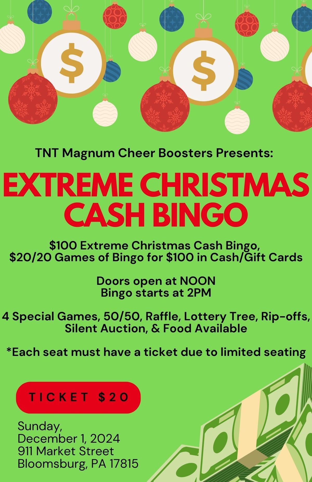 Extreme Christmas Cash Bingo