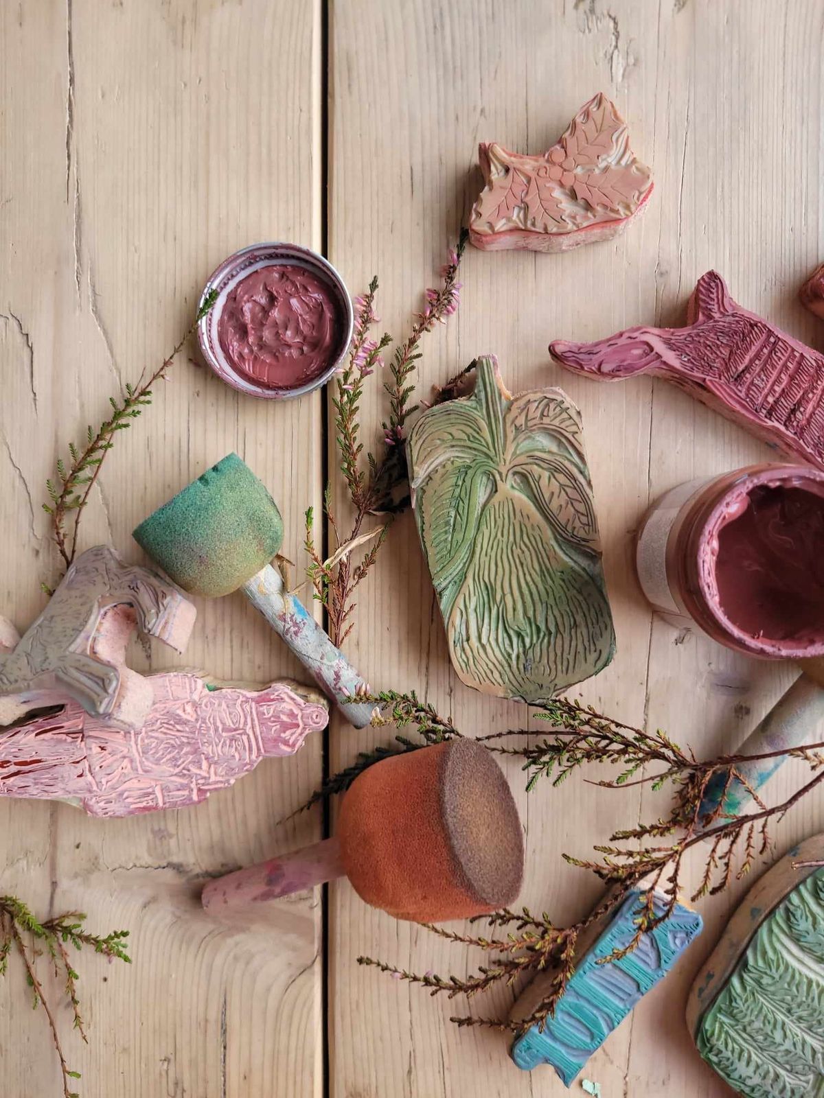 Christmas Themed Block Printing Workshop at Cavan House, Rathfriland