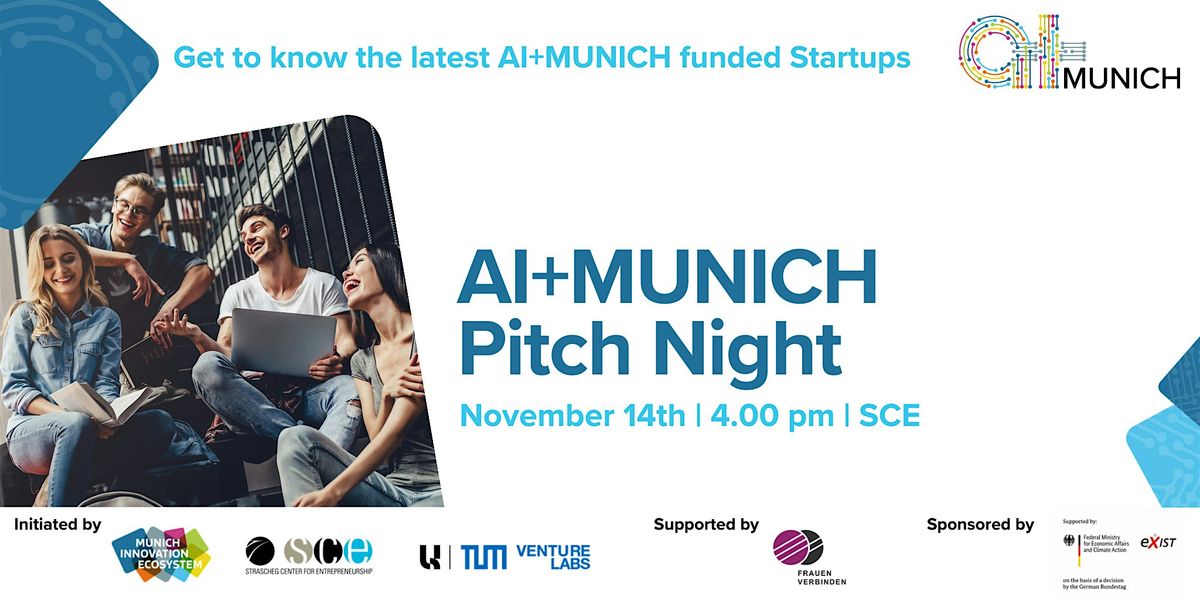 AI+MUNICH Pitch Night on Thursday, 14.11.2024