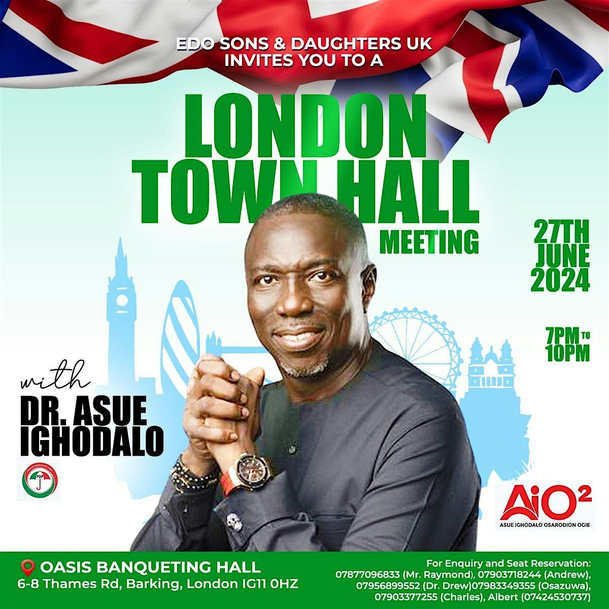 London Town Hall Meeting with Dr. Asue Ighodalo