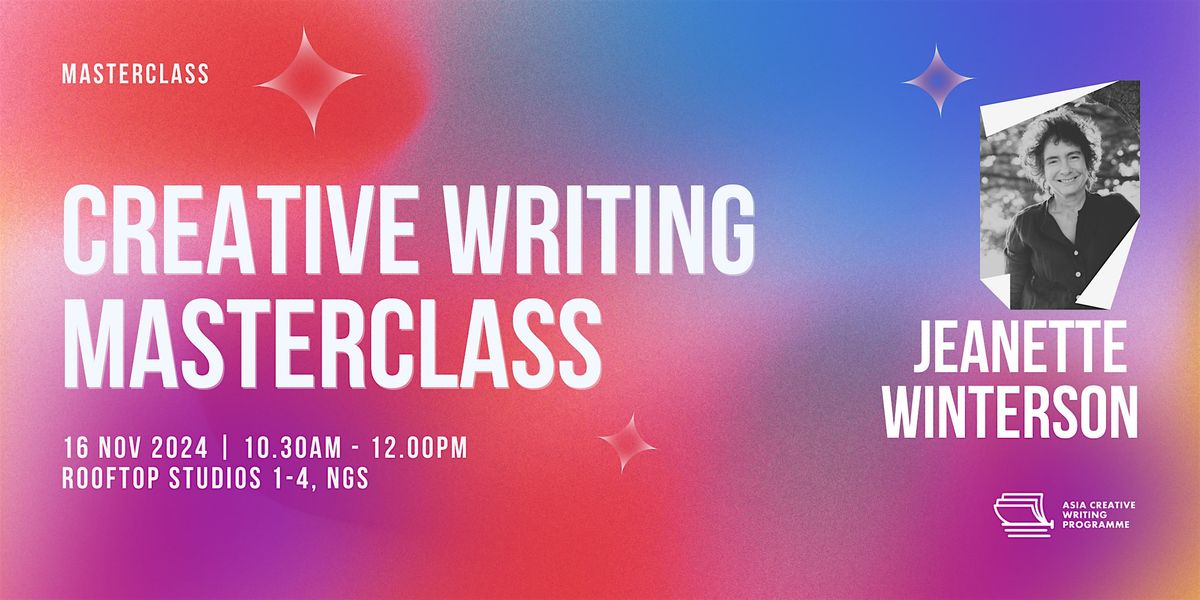 Creative Writing Masterclass with Jeanette Winterson