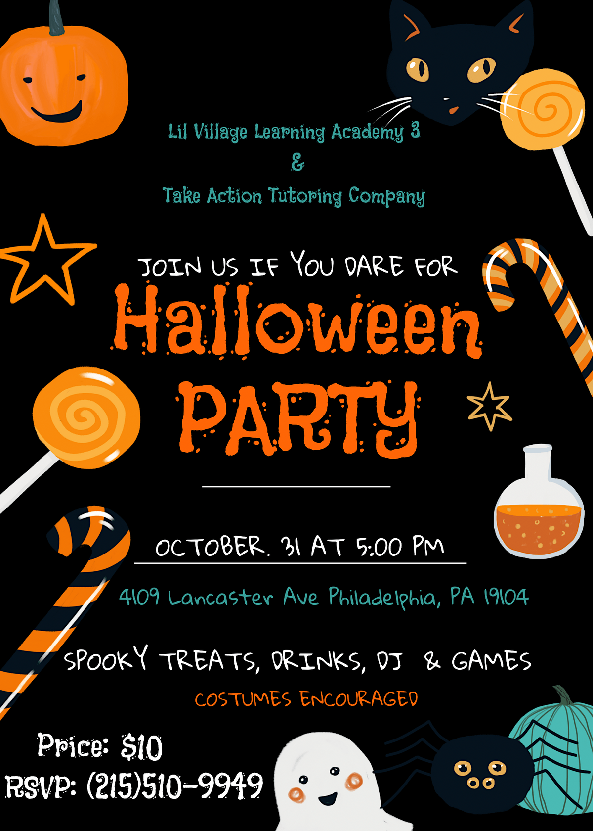 Lil Village & Take Action Tutoring Halloween Party