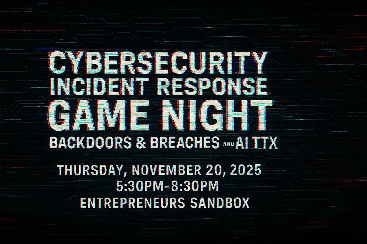 Incident Response Game Night: Backdoors & Breaches, and AI TTX