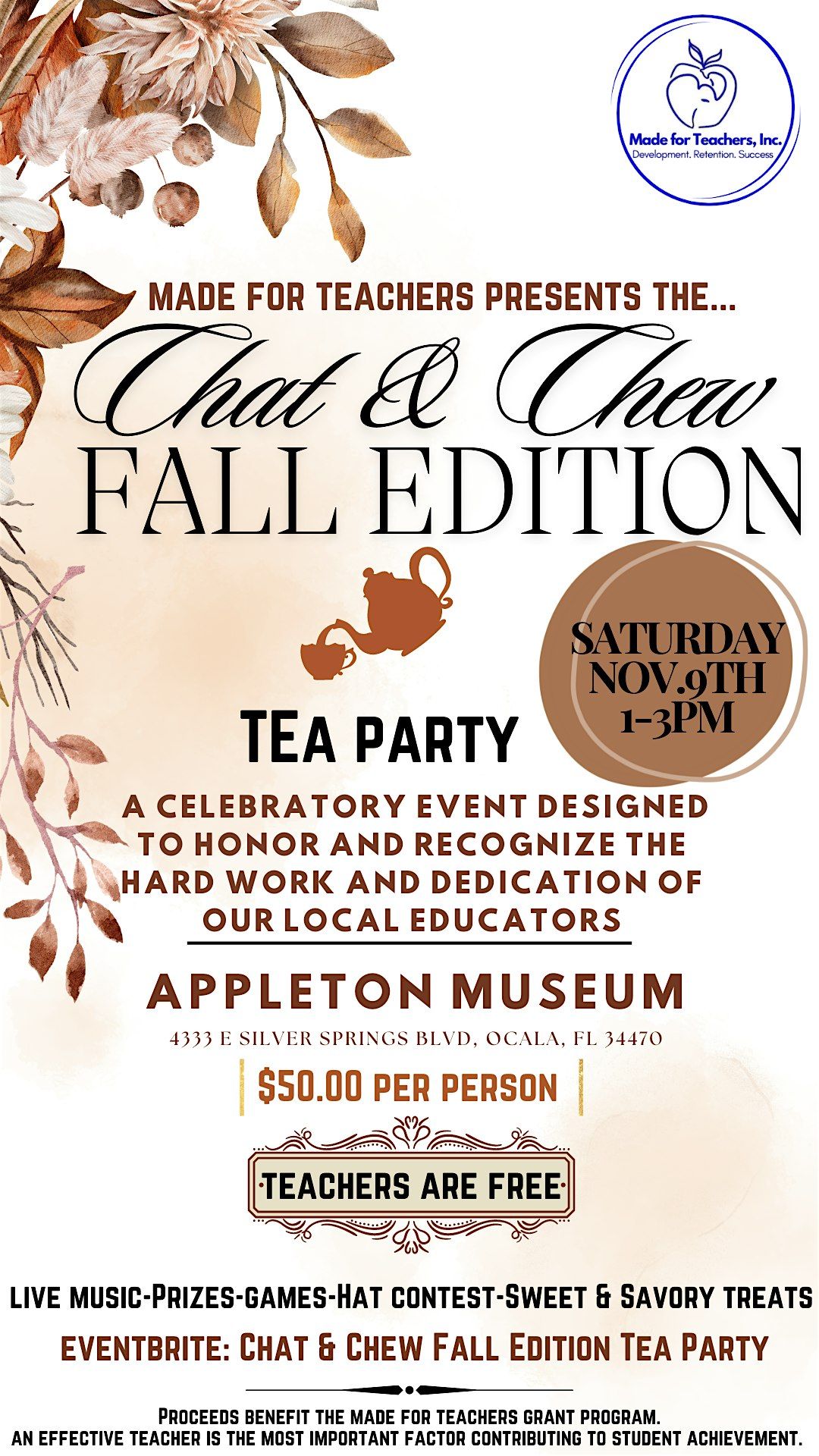 Chat & Chew Fall Edition Tea Party