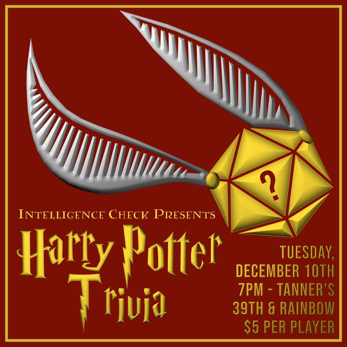 Harry Potter Trivia @ Tanner's 39th