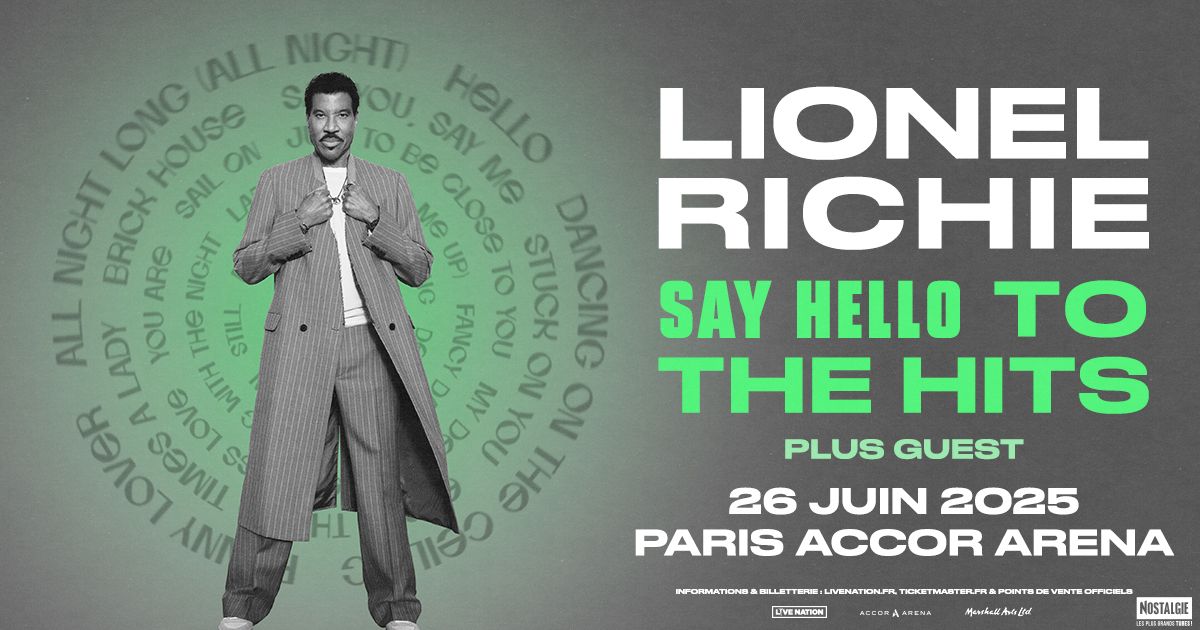 LIONEL RICHIE | Accor Arena, Paris - 26 juin 2025