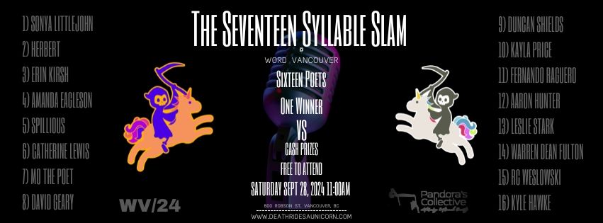 The 2nd Annual Seventeen Syllable Slam at Word Vancouver