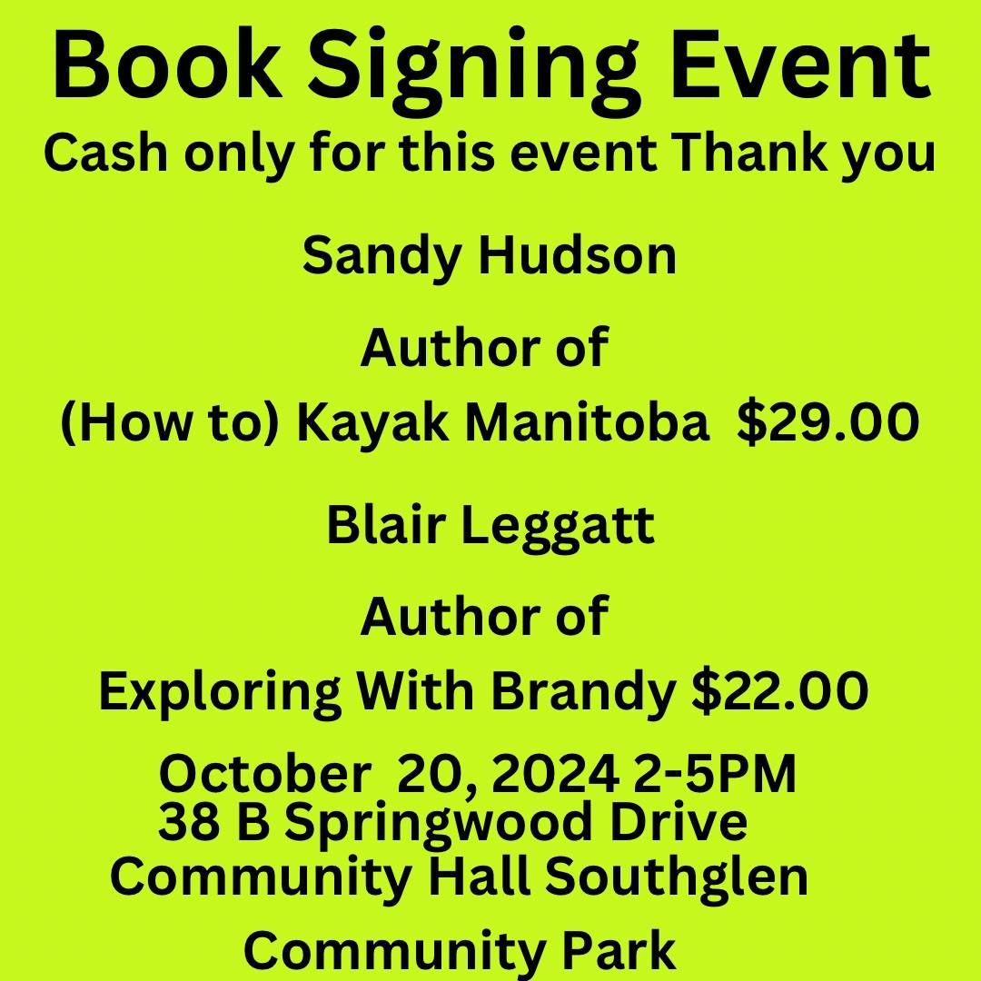 (How to) Kayak Manitoba book signing and sale!