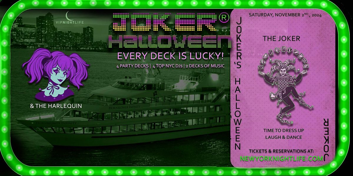 New York Joker Halloween\u00ae Party Cruise | Pier Pressure\u00ae