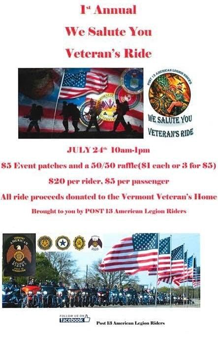 1st Annual Veterans Ride, Bennington, 24 July 2021