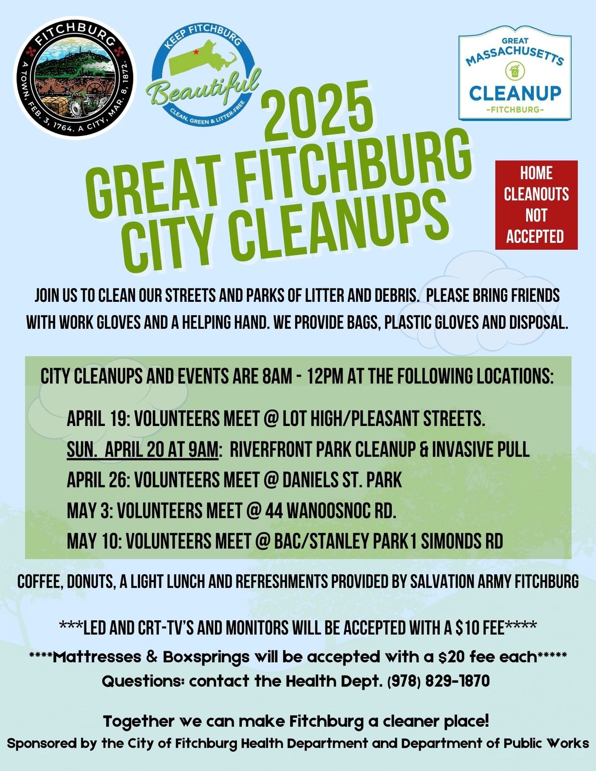 April 26th Great Fitchburg City Cleanup - Daniels St Park