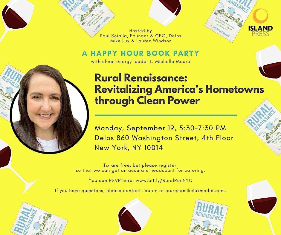 Happy Hour Book Party w\/ Clean Energy Leader L. Michelle Moore