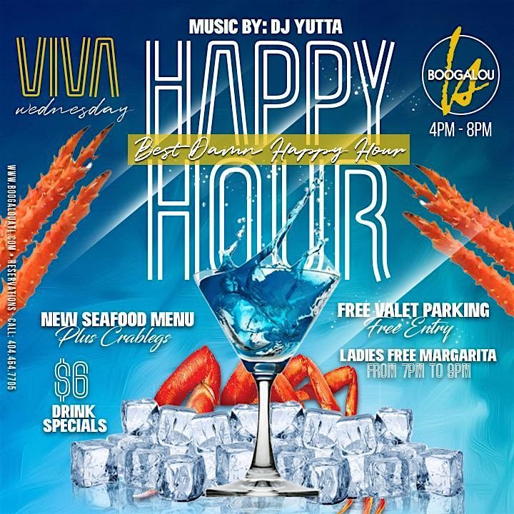 VIVA WEDNESDAYS HAPPY HOUR AT BOOGALOU