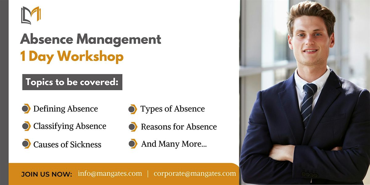 Absence Management 1 Day Workshop in Broken Arrow, OK on Jun 21st, 2024