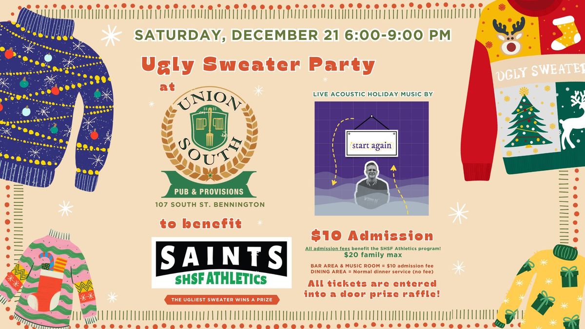 Ugly Sweater Party Fundraiser for SHSF Athletics