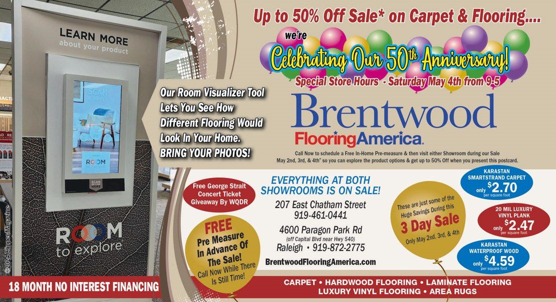 Brentwood Flooring America's 50th Anniversary Sale