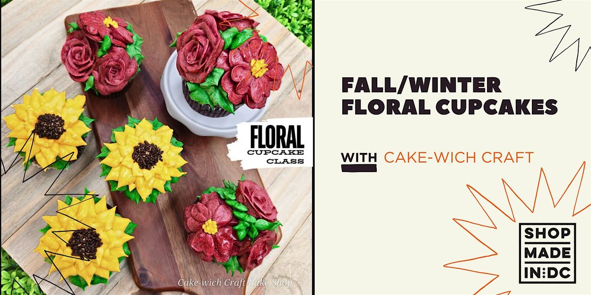 Fall and Winter Floral Cupcakes