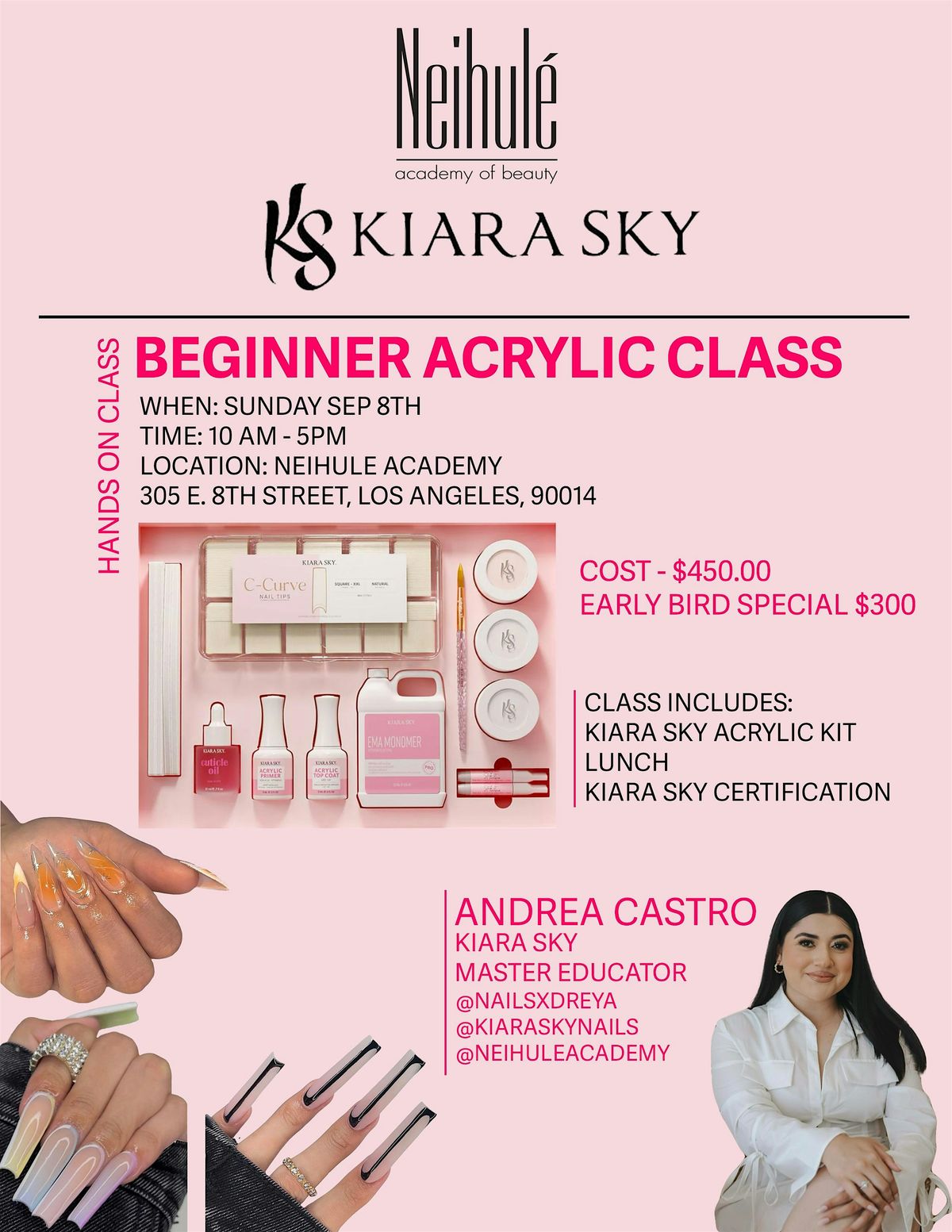 Kiara Sky Beginner Acrylic Class