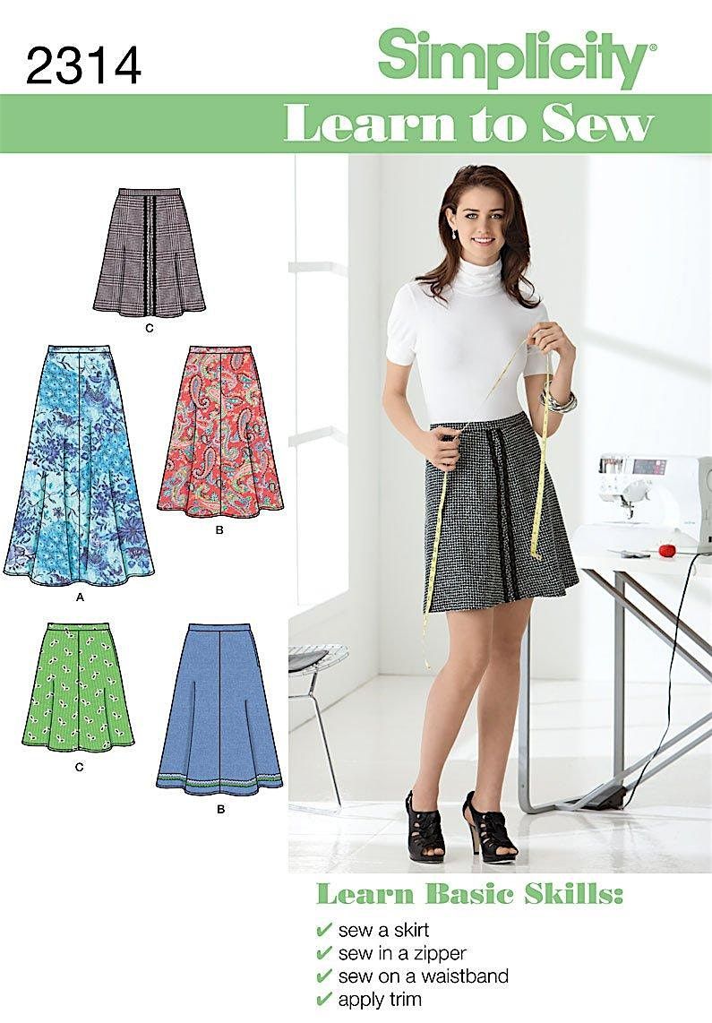 Make a Basic Skirt from a printed pattern*