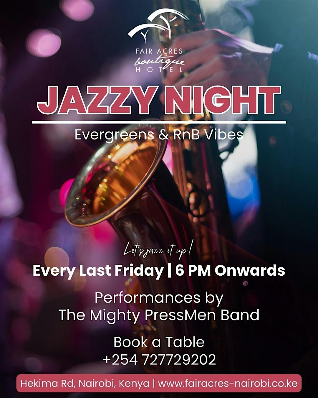 Jazzy Night at Fair Acres Boutique Hotel