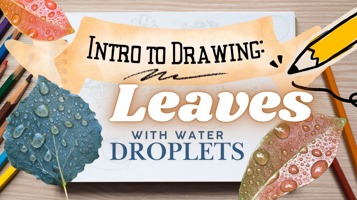 Intro to Drawing: Leaves With Water Droplets