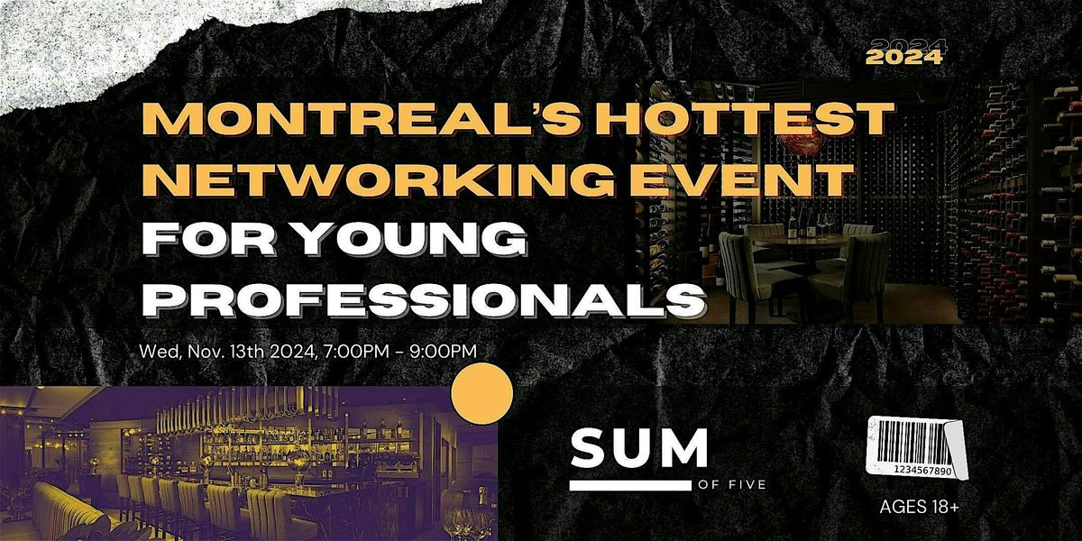 Montreal Networking Event For Professionals @ PointBar Lounge