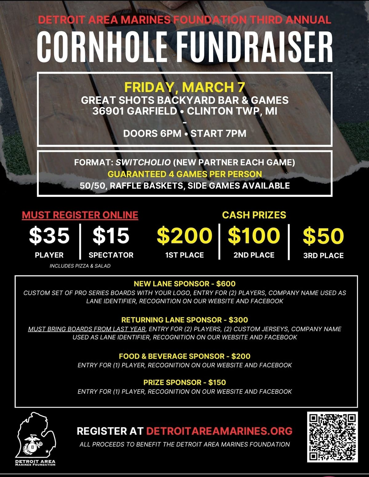 D.A.M. Cornhole Fundraiser 2025