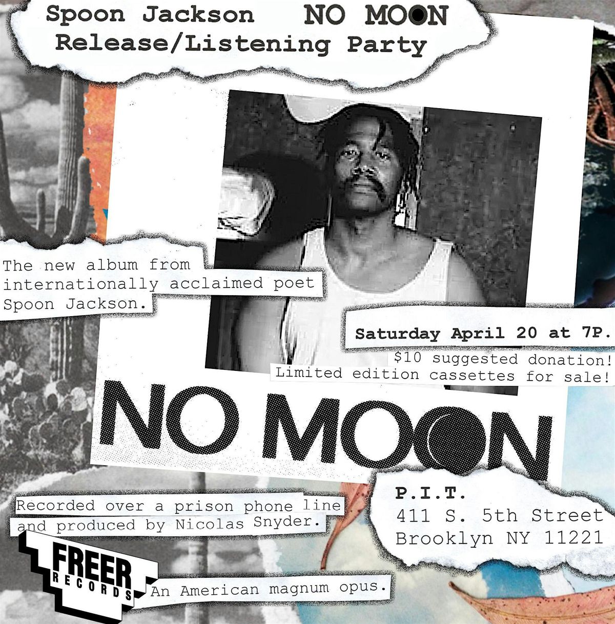 Spoon Jackson NO MOON Release\/Listening Party