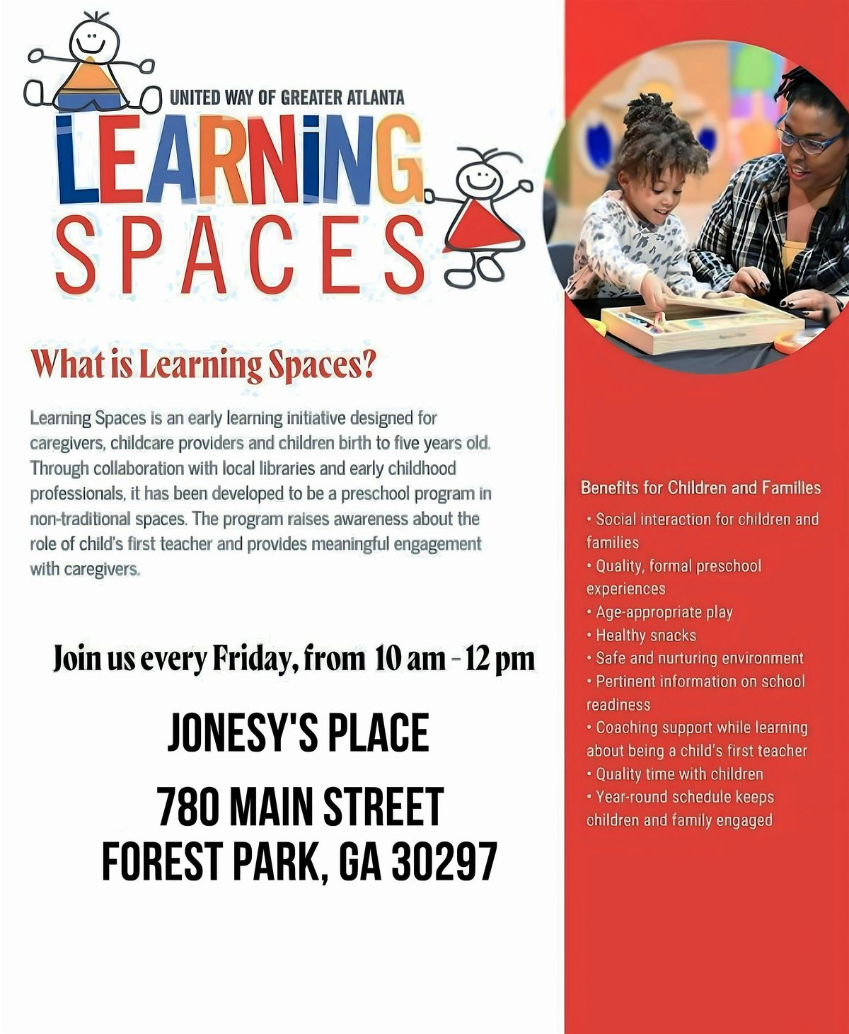 United Way of Greater Atlanta's Learning Spaces, Clayton County @ Jonesy's