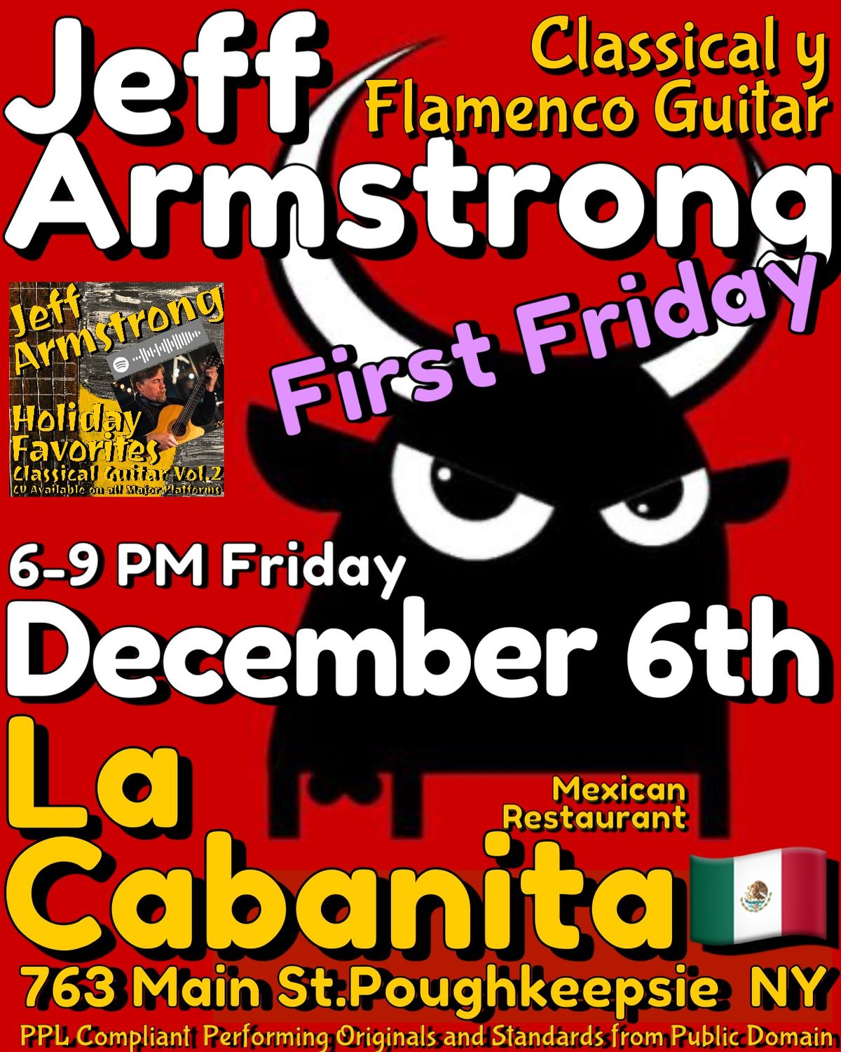 Jeff Armstrong First Friday Flamenco at La Cabanita Poughkeepsie, NY