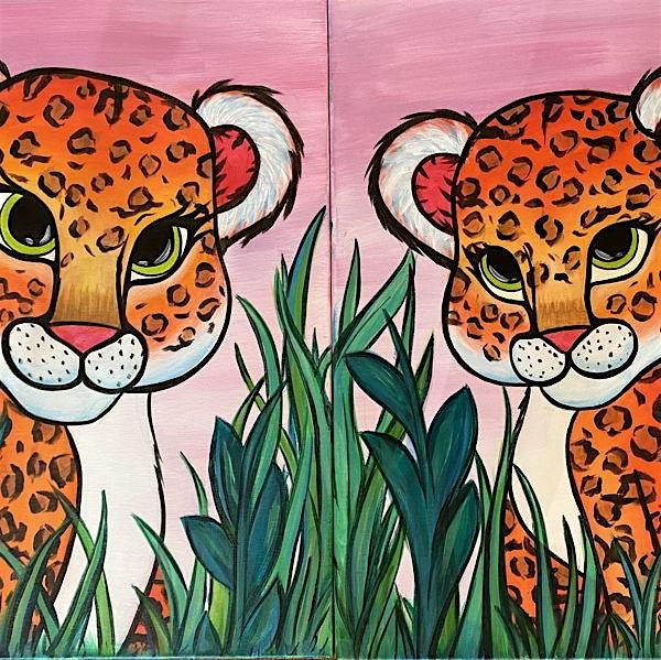 Mommy & Me Paint Party: Lisa Frank Cheetahs