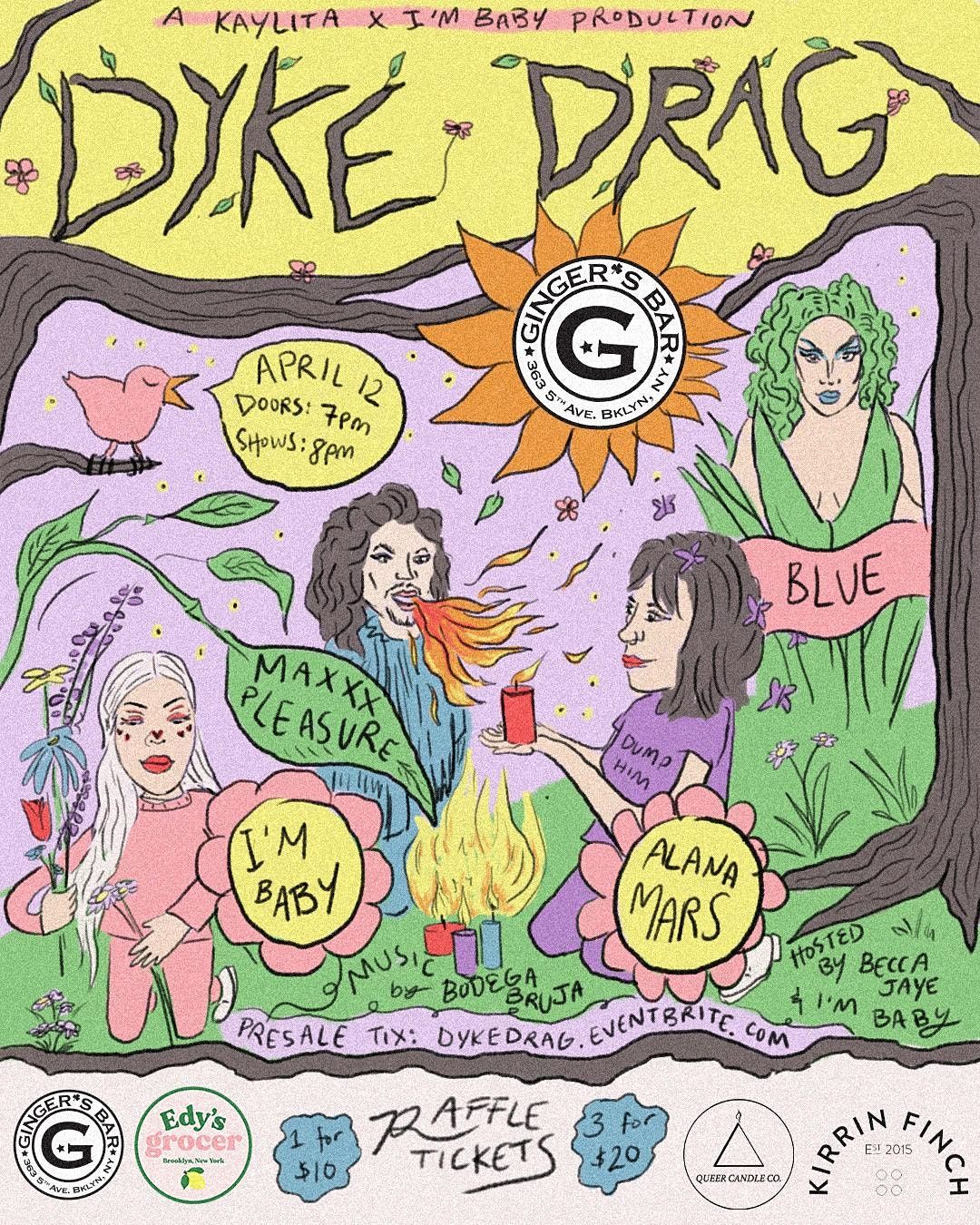 DYKE DRAG at Gingers Bar, Ginger's Bar, Brooklyn, 12 April 2022