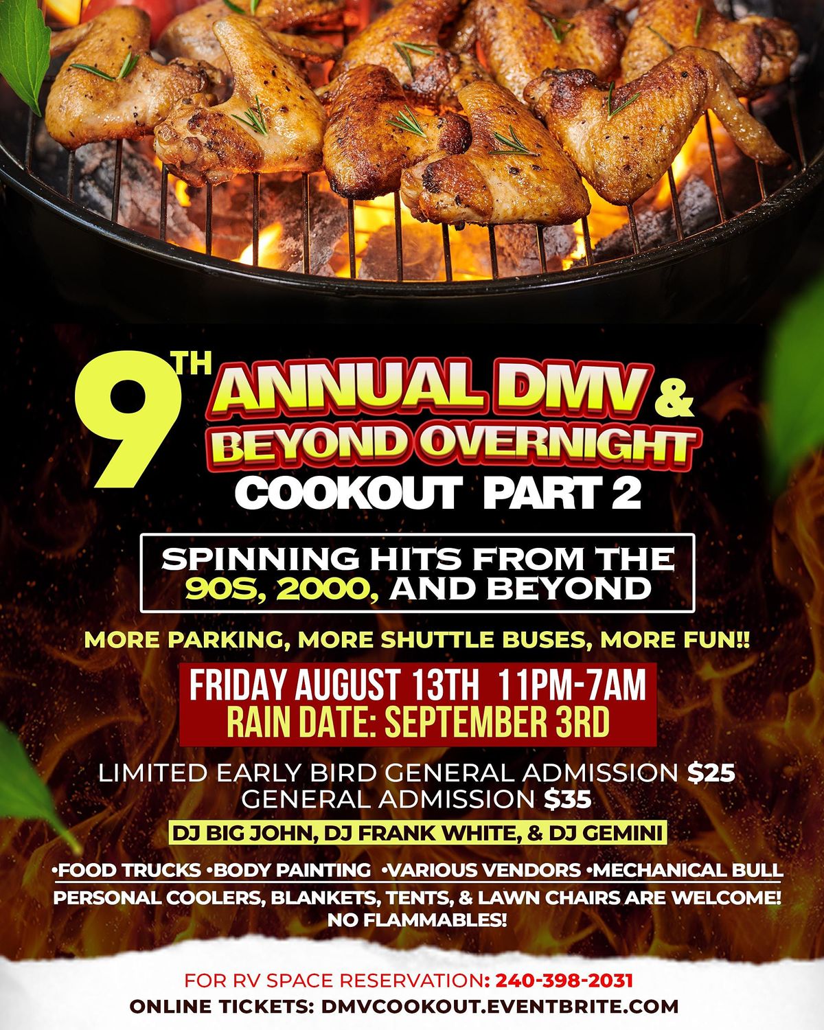 DMV Overnight Cookout: Spinning hits from the 90's, 2000's, and Beyond...