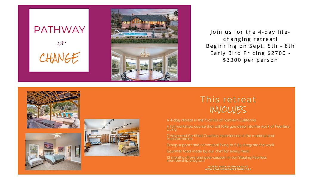 Pathway of Change Retreat 2024, 42522 Maples Ln, Oakhurst, 5 September ...