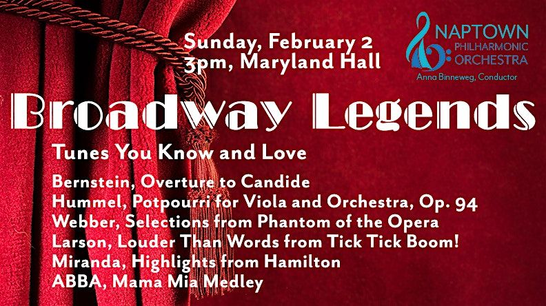 Naptown Philharmonic's Broadway Legends Concert