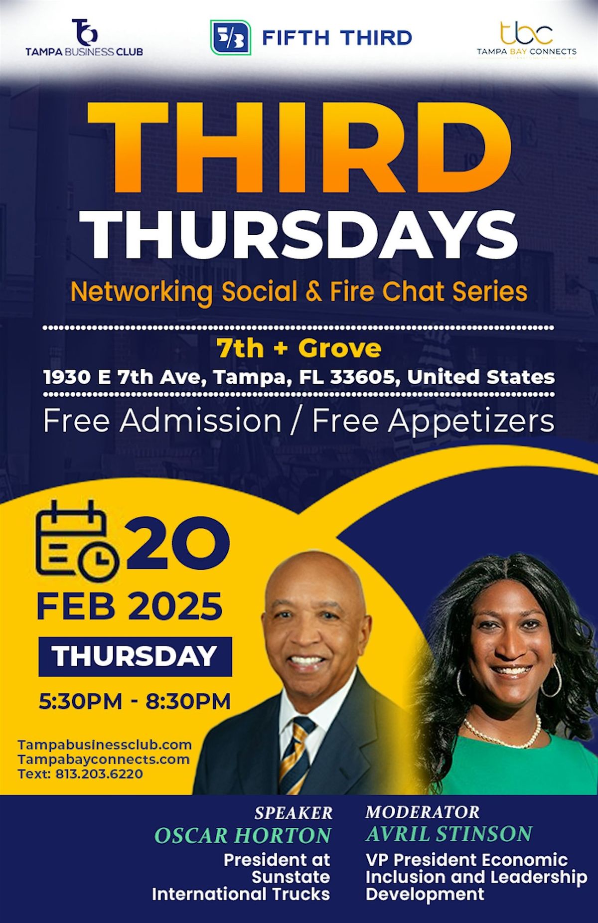 Third Thursday Networking Social @7th & Grove. 100+ Professionals. Free Adm