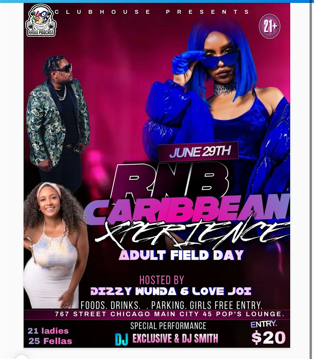 RNB AND CARRIBEAN XPERIENCE ADULT FIELD DAY