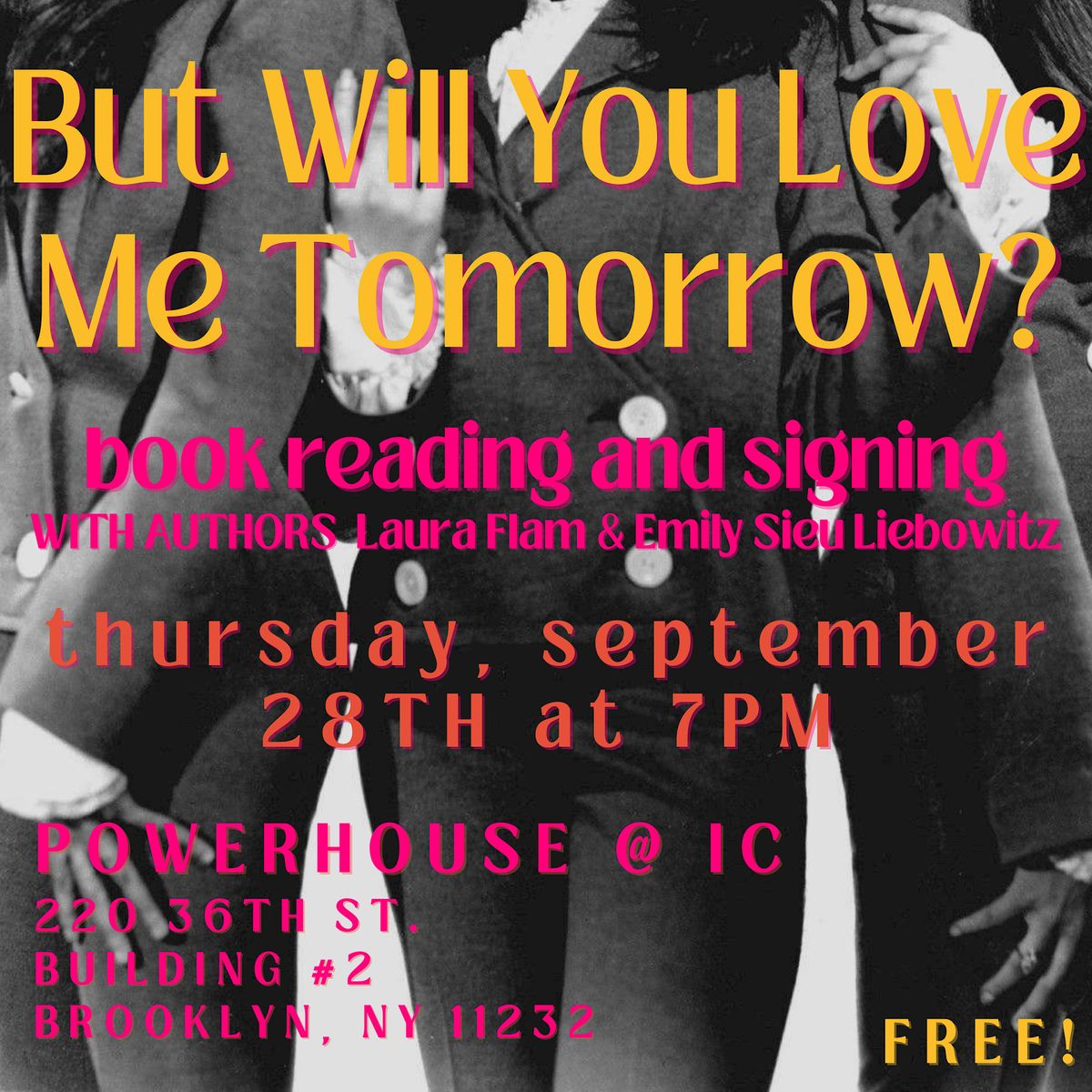 "But Will You Love Me Tomorrow?" Book Reading and Signing