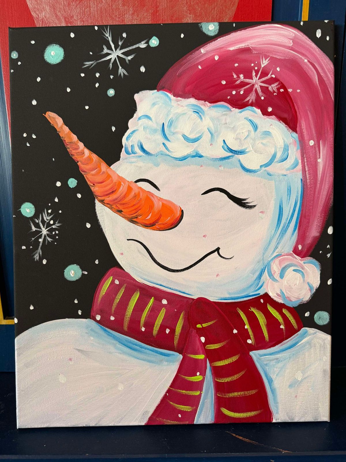 Jolly Snowman Canvas Class