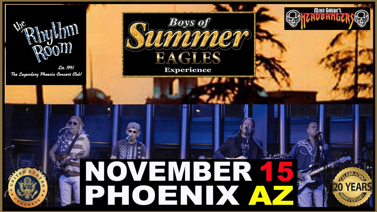 The Rhythm Room presents an evening with the Music Of The Eagles with Boys Of Summer!