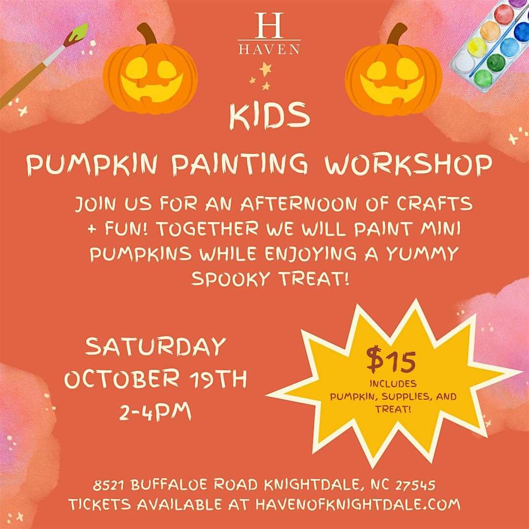 Kids Paint A Pumpkin Workshop