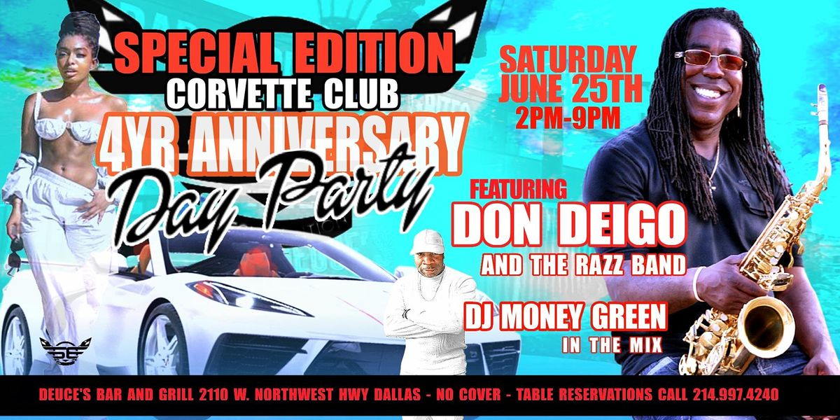 Special Edition Corvette Club 4yr Anniversary - Day Party with Don Diego