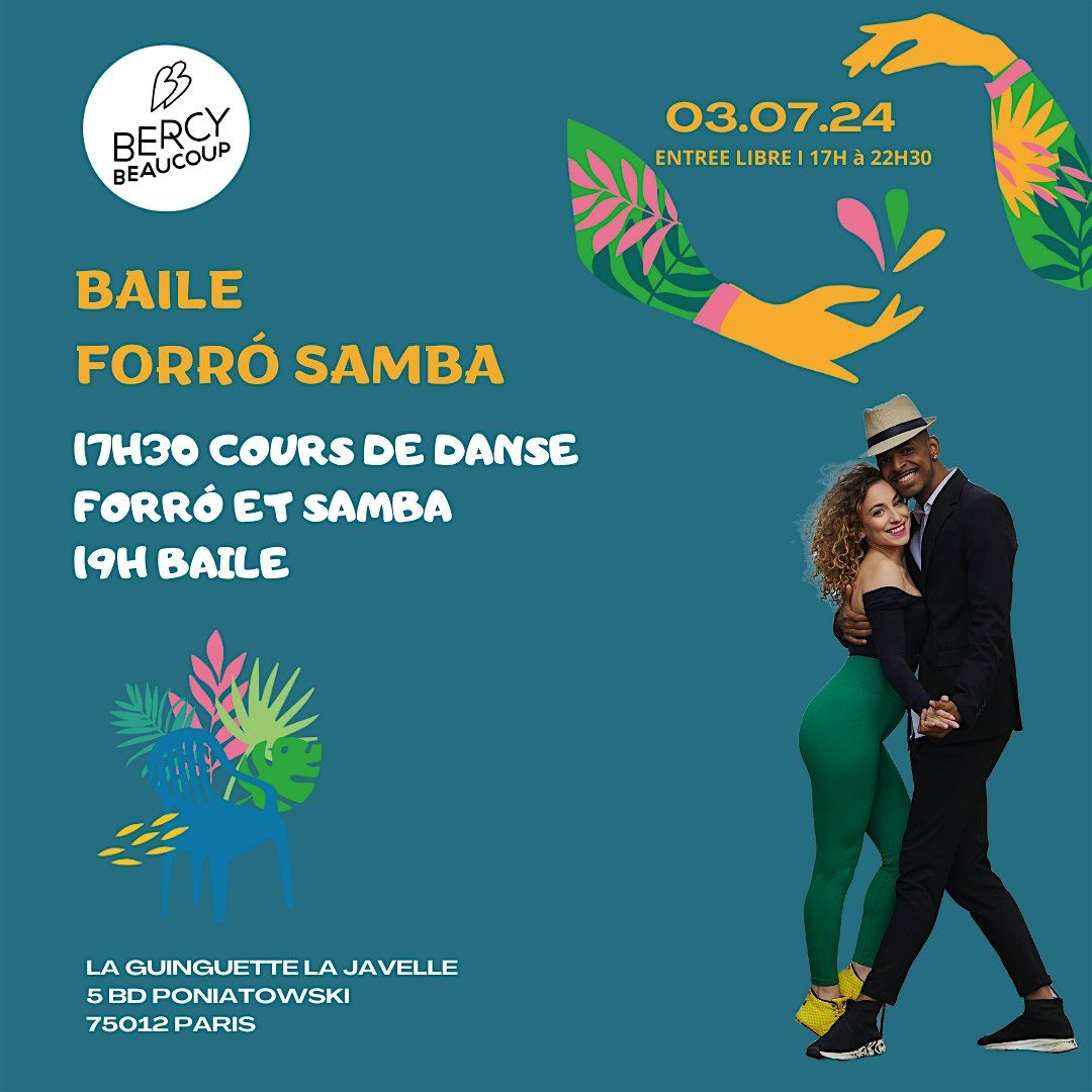 Cours de Forr\u00f3 et Samba de Gafieira et baile \u00e0 la Javelle (Guinguette)
