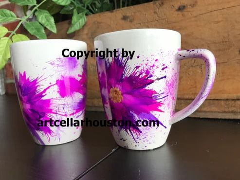 \u201cAlcohol Ink Mugs\u201d Public Houston Wine & Paint Workshop