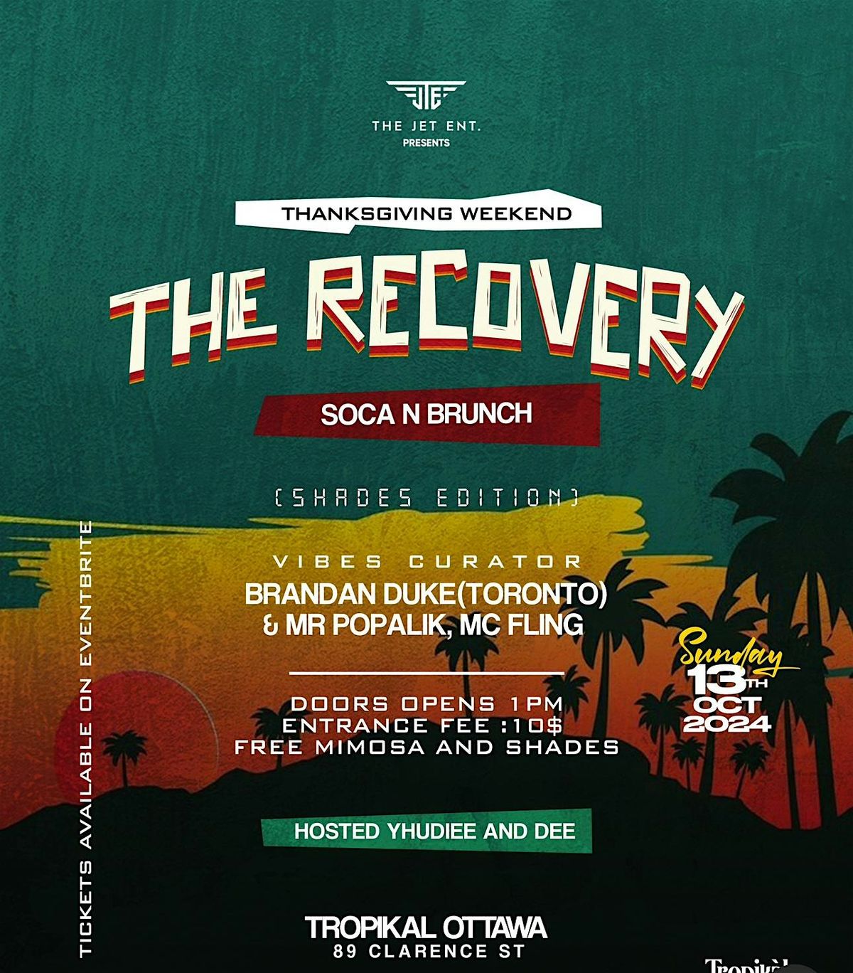 The Recovery Brunch Soca edition Ottawa