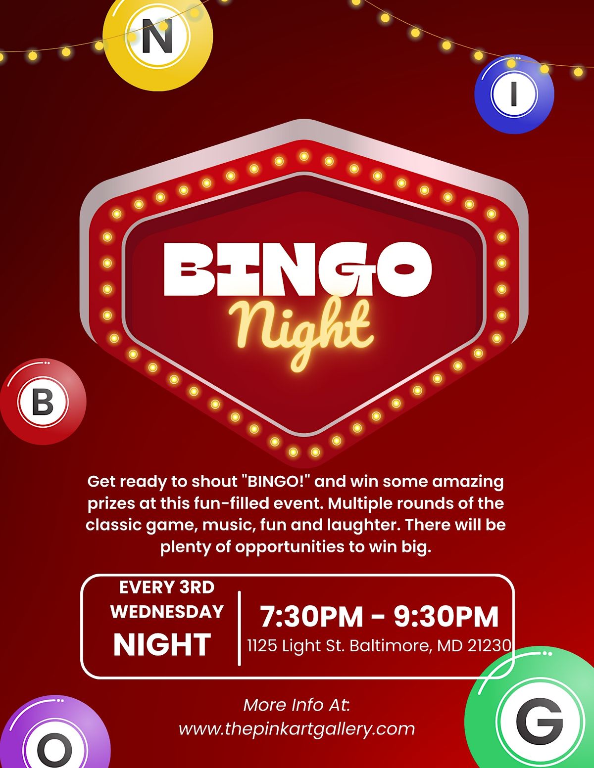 Bingo Night-Every 3rd Wednesday