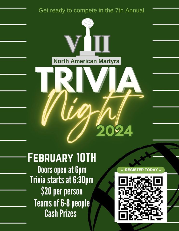 Trivia Night 2024, North American Martyrs Church, Lincoln, 10 February 2024