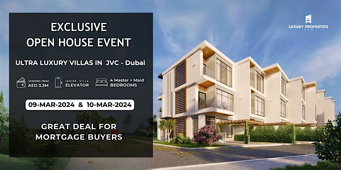 Join us for an Exclusive Open House Event showcasing Luxury G+2 Villas