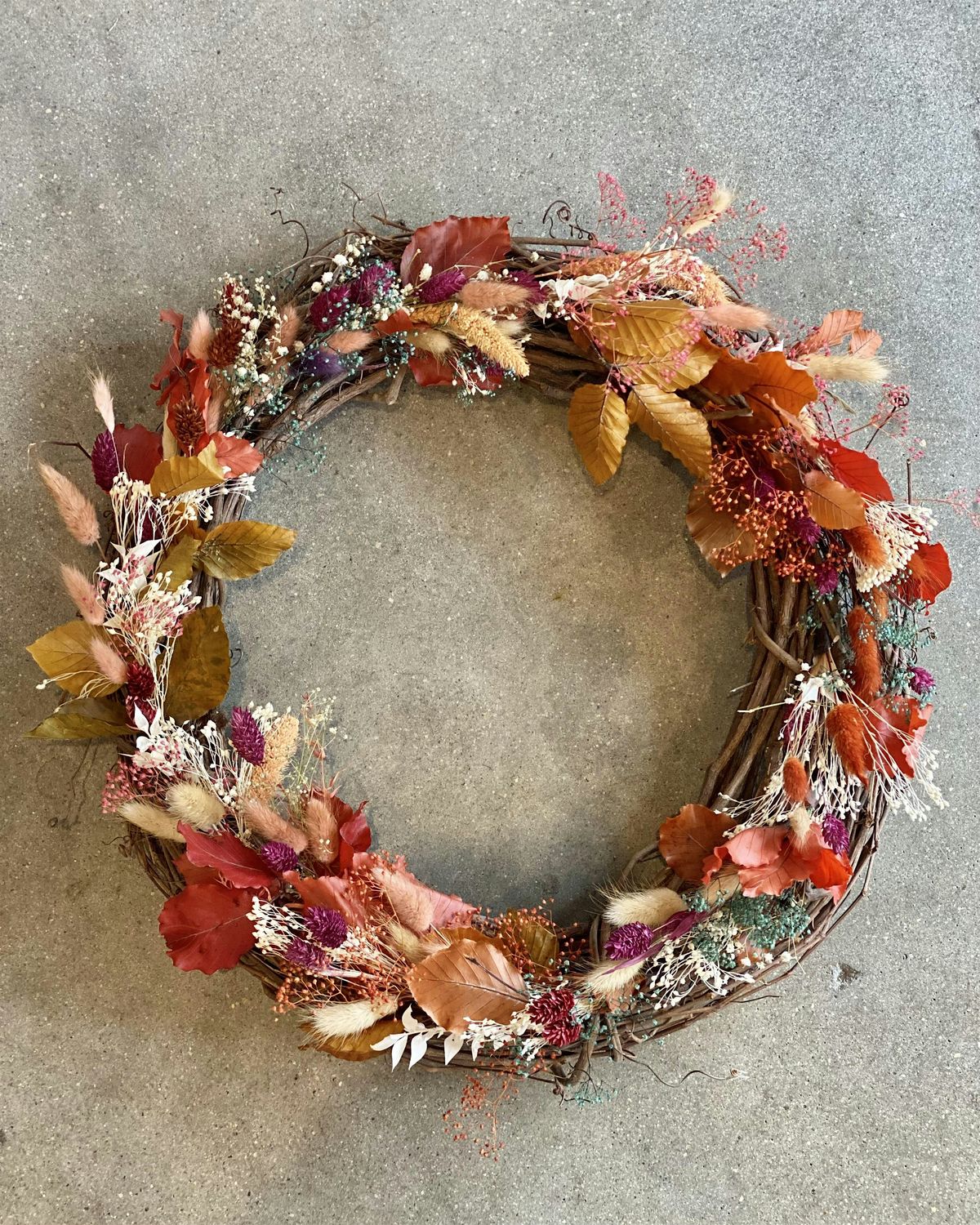 Autumn Dried Floral Wreath Workshop